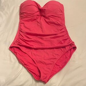 Anne Cole Pink Ruched One Piece Swimsuit Summer is Coming!